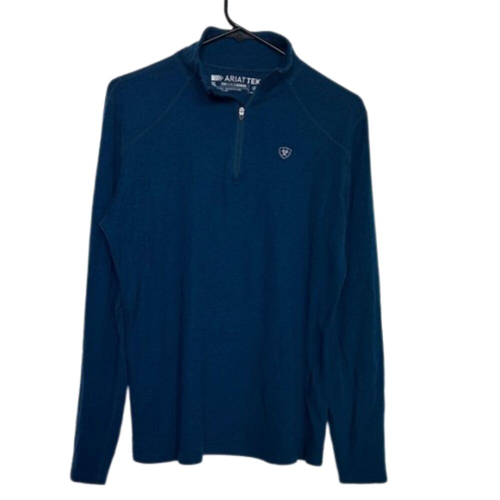 Ariat Merino Wool Base Layer Quarter Zip Pullover Sweater Mens XL Cold Series